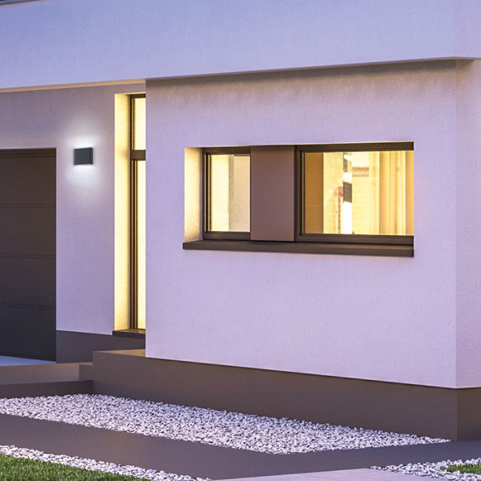 Anthrazit Außenleuchte Modern, Bridlington, 2,5W, 3000K LED, IP54