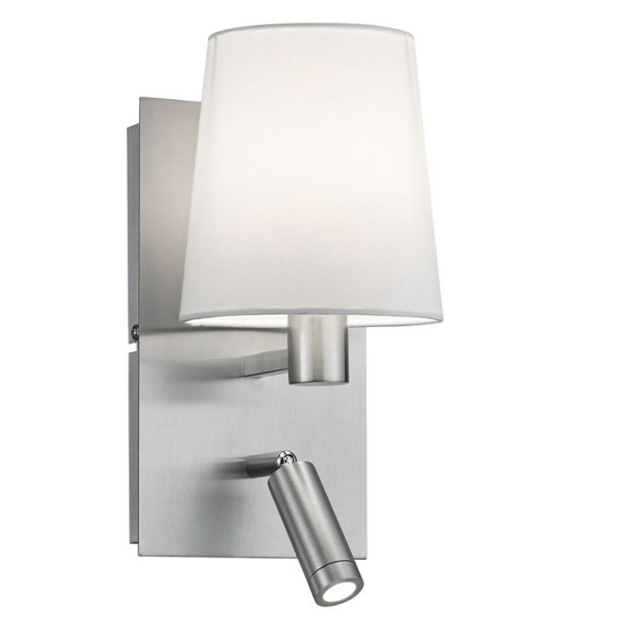 Nickel Wandleuchte Design, Soro, 40W, 3000K LED, mit Schalter