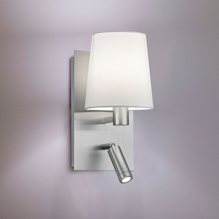 Nickel Wandleuchte Design, Soro, 40W, 3000K LED, mit Schalter