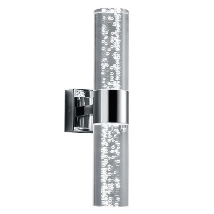 Chrom Up down Wandleuchte Design, Delfina, 3,2W, 3000K LED, IP44