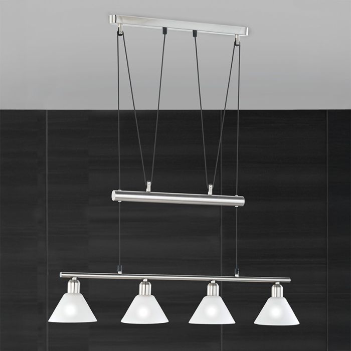 Nickel Pendelleuchte Antik, Portland