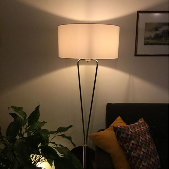 Messing Stehlampe Antik, Lola, mit Schalter