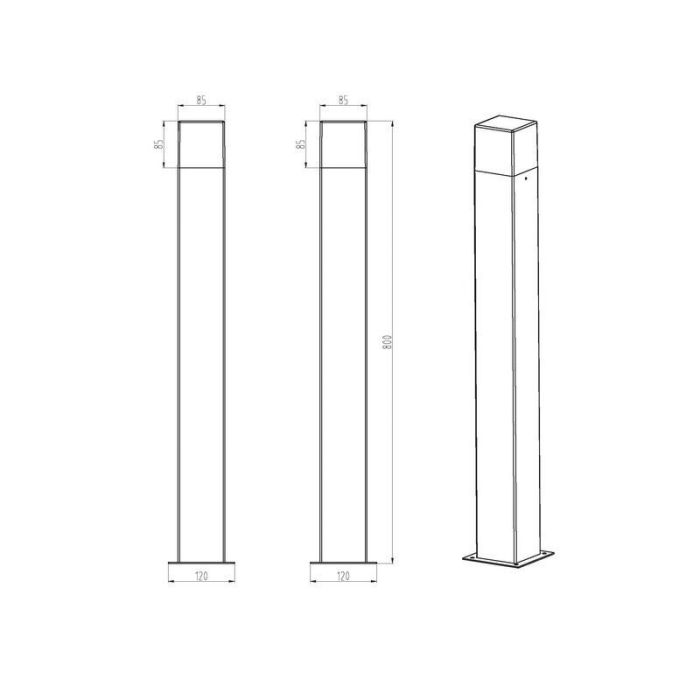 Anthrazit Außenleuchte Aluminium, Sodbury, IP44