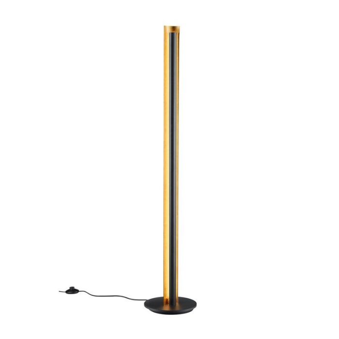 Schwarze Stehlampe Modern, Baruch, 15W, 3000K LED, mit Schalter