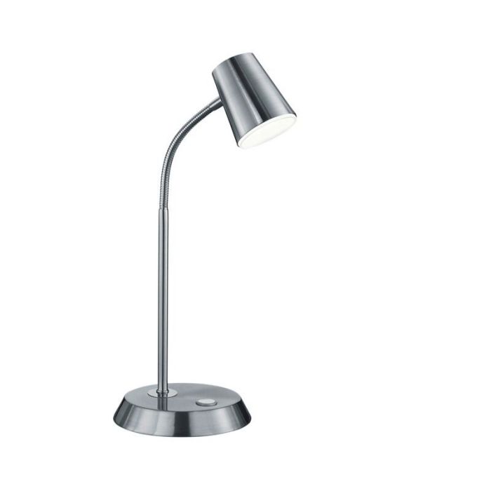 Nickel Tischleuchte Glas, Laysha, 4,7W, 3000K LED, mit Schalter