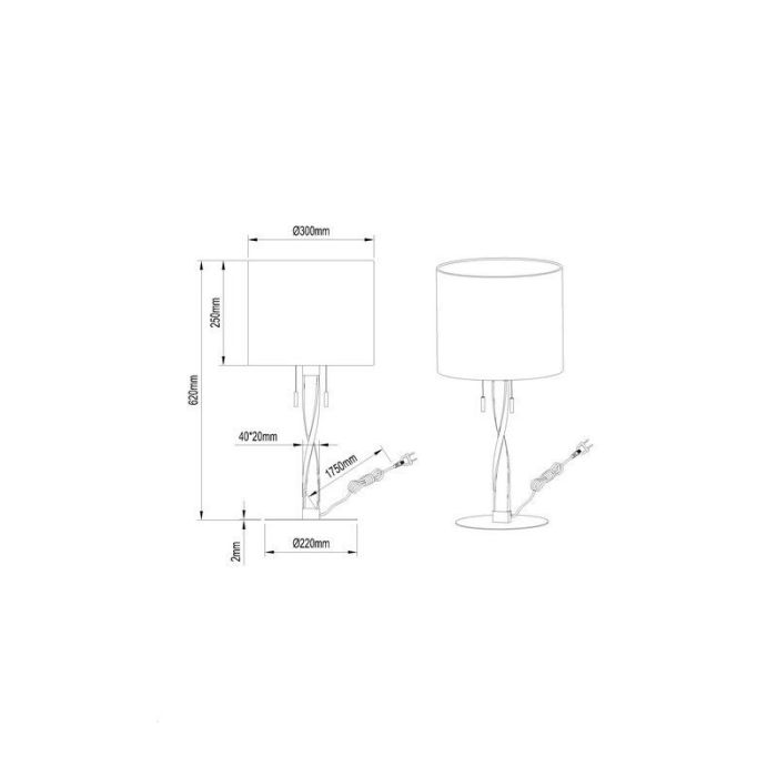Goldene Tischleuchte Modern, Ramten, 3W, 3000K LED, mit Zugschalter