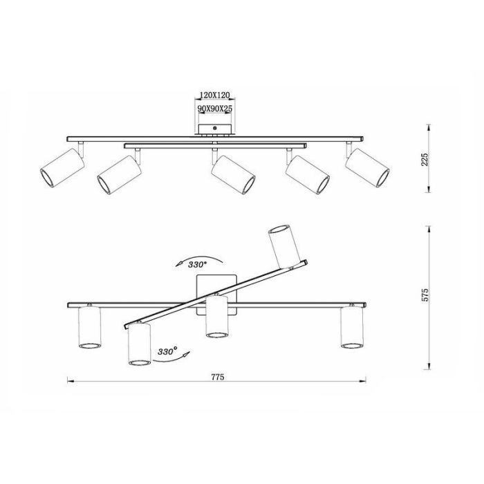 Weiße Deckenlampe Modern, Kaso