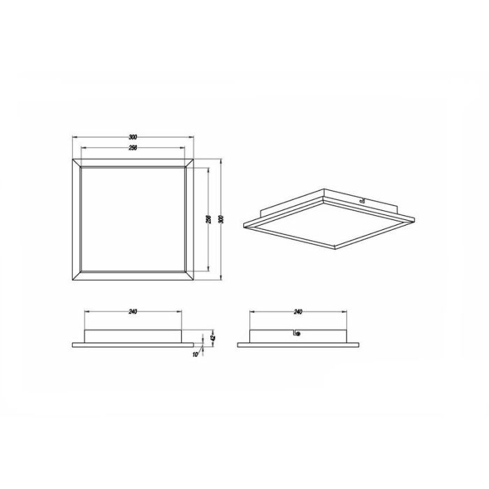 Nickel Deckenlampe Modern, Badria, 15W, 3000K LED
