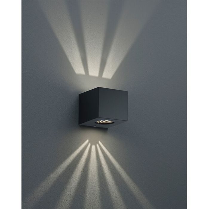 Schwarze Außenleuchte Design, Sandby, 2W, 3000K LED, IP44