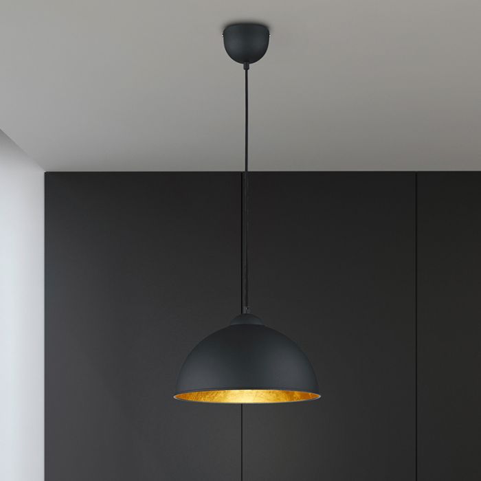 Schwarze Pendelleuchte Metall, Lyndee