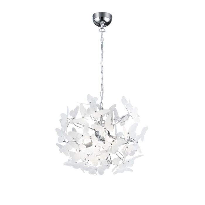 Chrom Pendelleuchte Design, Butterfly