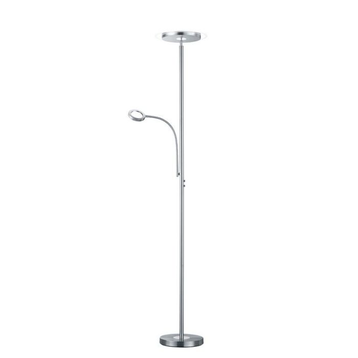 Nickel Stehlampe Modern, Benny, 18W, 3000K LED, mit Touch-Dimmer