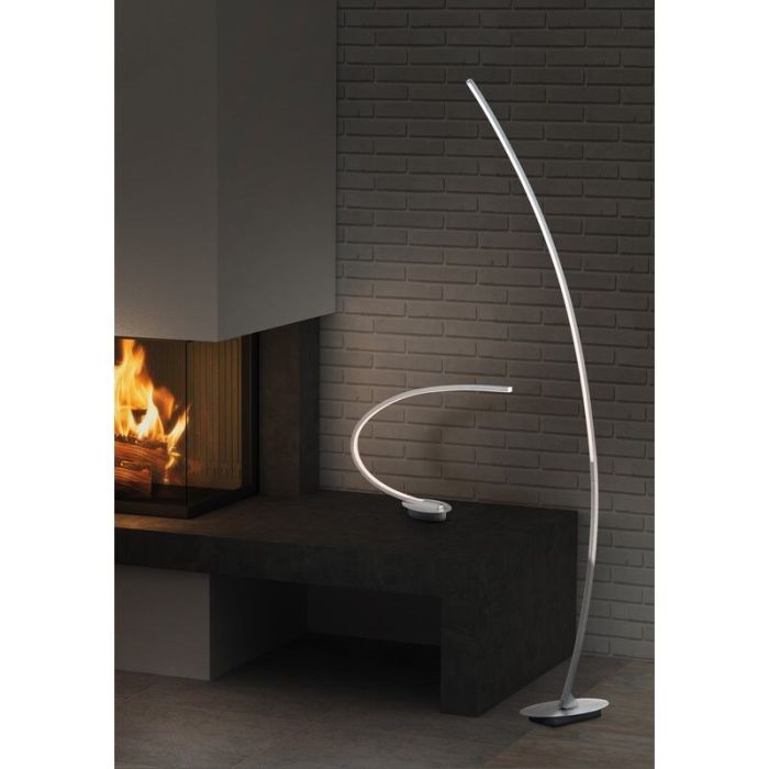 Schwarze Stehlampe Design, Vessla, 11W, 3000K LED, mit Schalter