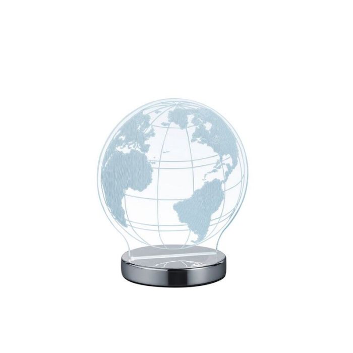 Chrom Tischleuchte Design, Berfin, 7W, warm- bis kaltweiß einstellbare LED, mit Schalter