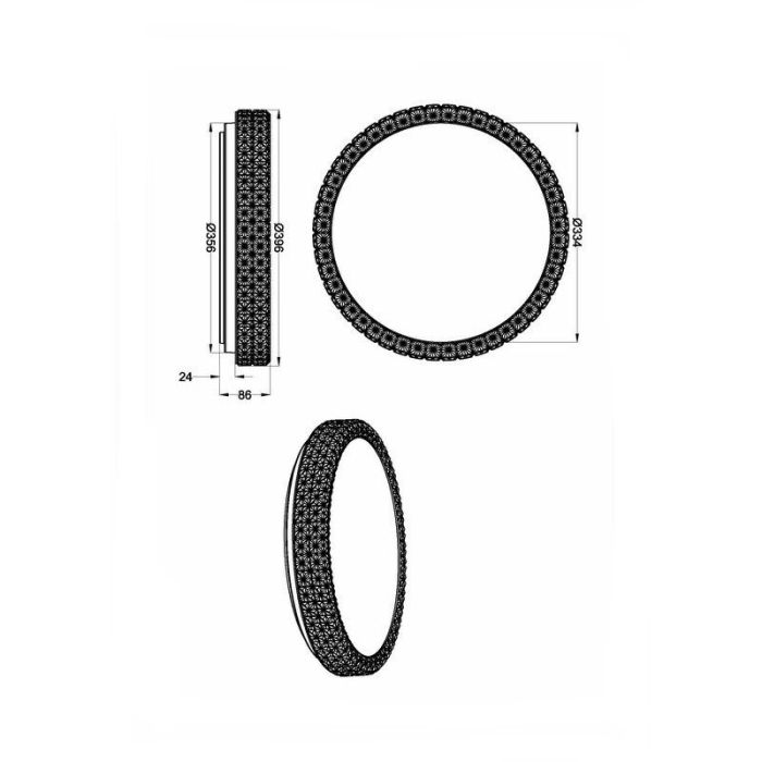 Weiße Deckenlampe Antik, Valentina, 21W, 3000K LED