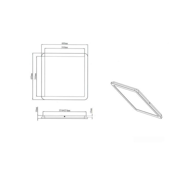 Weiße Deckenlampe Modern, Gistrup, 24W, 3000K LED, IP44