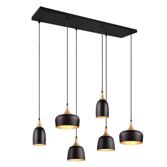 Schwarze Pendelleuchte Modern, Declan