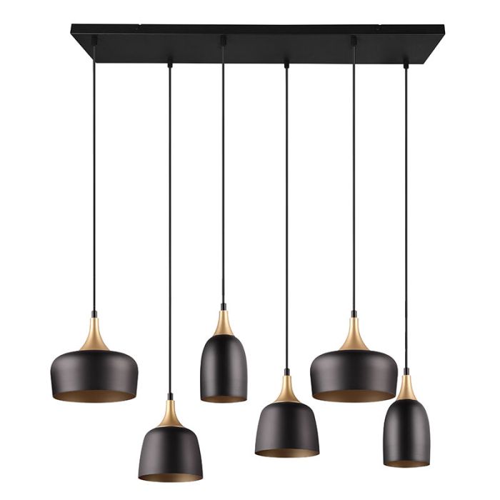Schwarze Pendelleuchte Modern, Declan