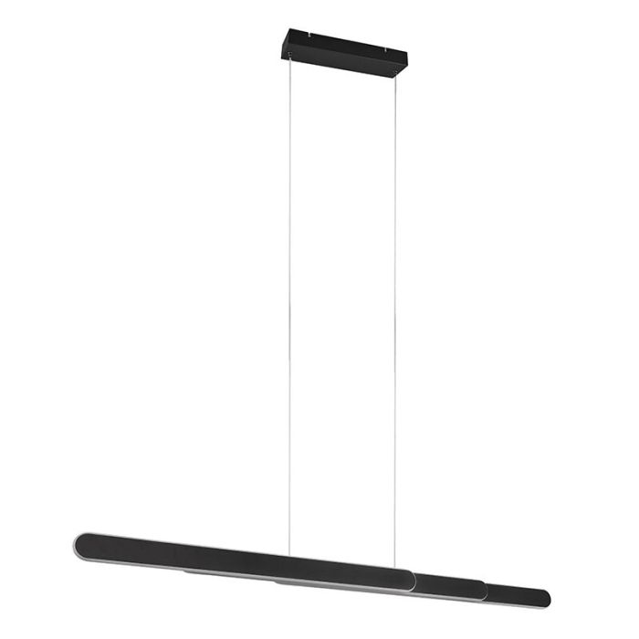 Schwarze Pendelleuchte Design, Dwayn, 48W, warm- bis kaltweiß einstellbare LED, mit Touch-Dimmer