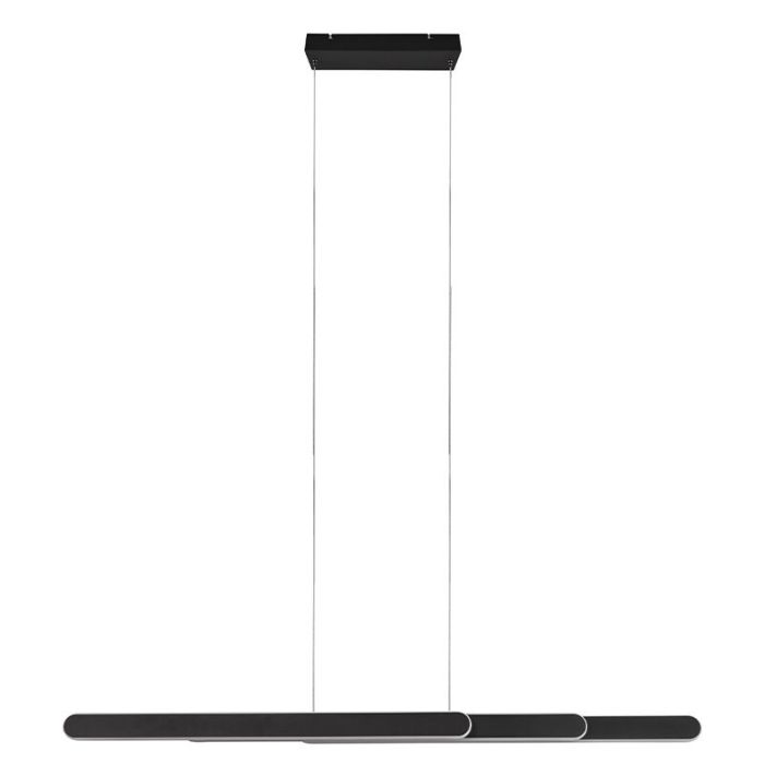 Schwarze Pendelleuchte Design, Dwayn, 48W, warm- bis kaltweiß einstellbare LED, mit Touch-Dimmer