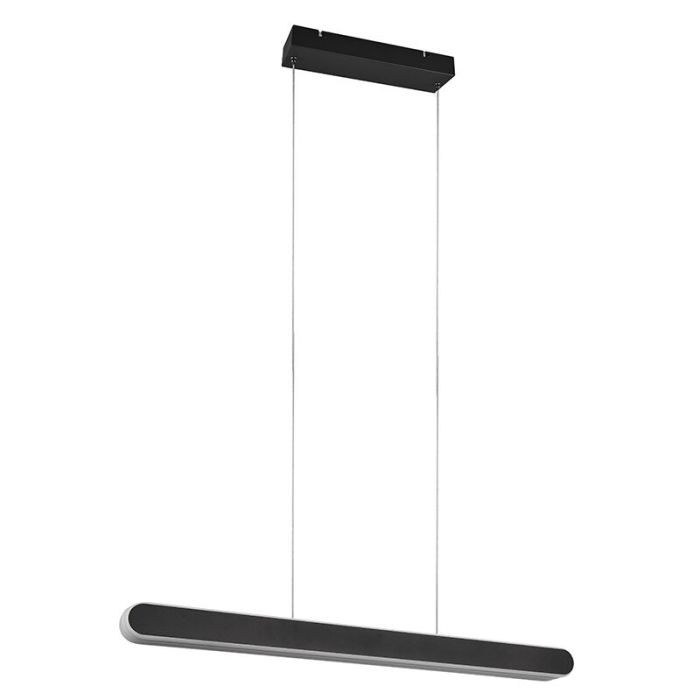 Schwarze Pendelleuchte Design, Dwayn, 48W, warm- bis kaltweiß einstellbare LED, mit Touch-Dimmer