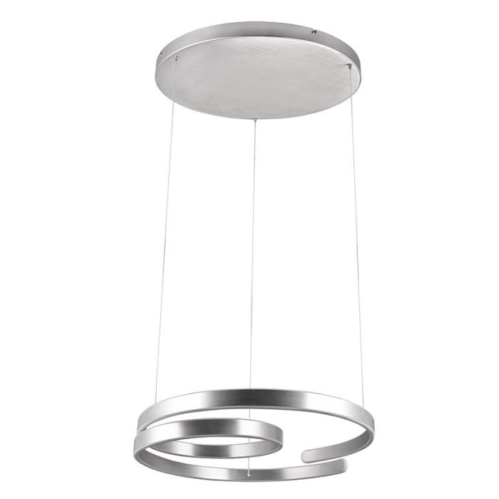 Nickel Pendelleuchte Design, Ewout, 68W, 3000K LED, 3-stufig dimmbar
