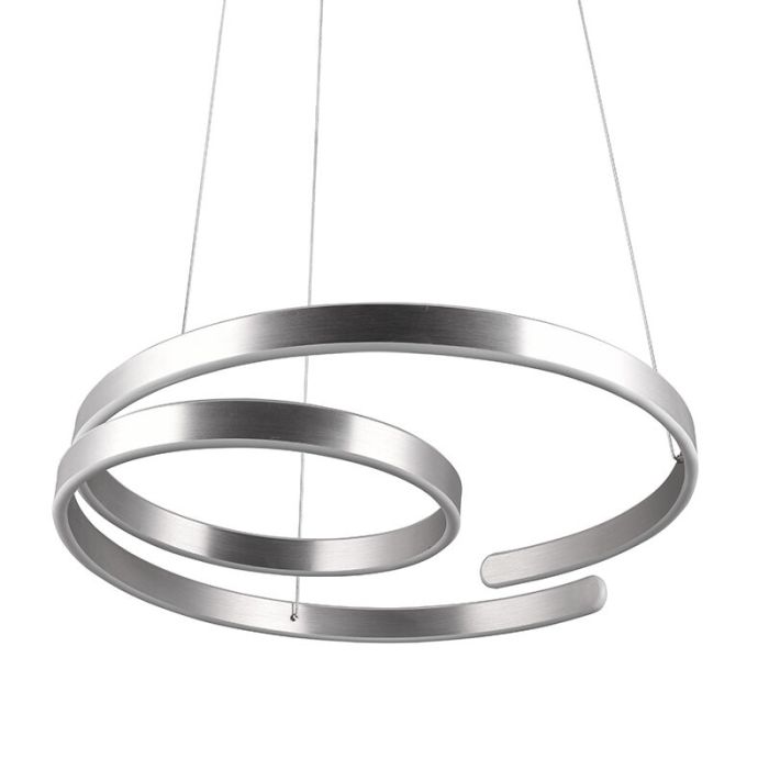 Nickel Pendelleuchte Design, Ewout, 68W, 3000K LED, 3-stufig dimmbar