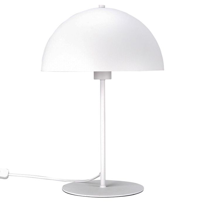Weiße Tischleuchte Modern, Fransisca, mit Schalter