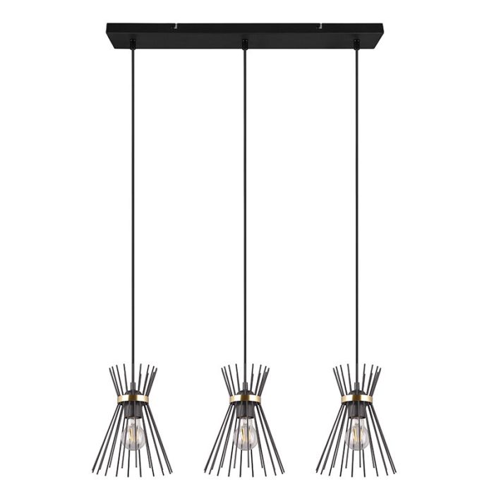 Schwarze Pendelleuchte Industrial, Fransiscus