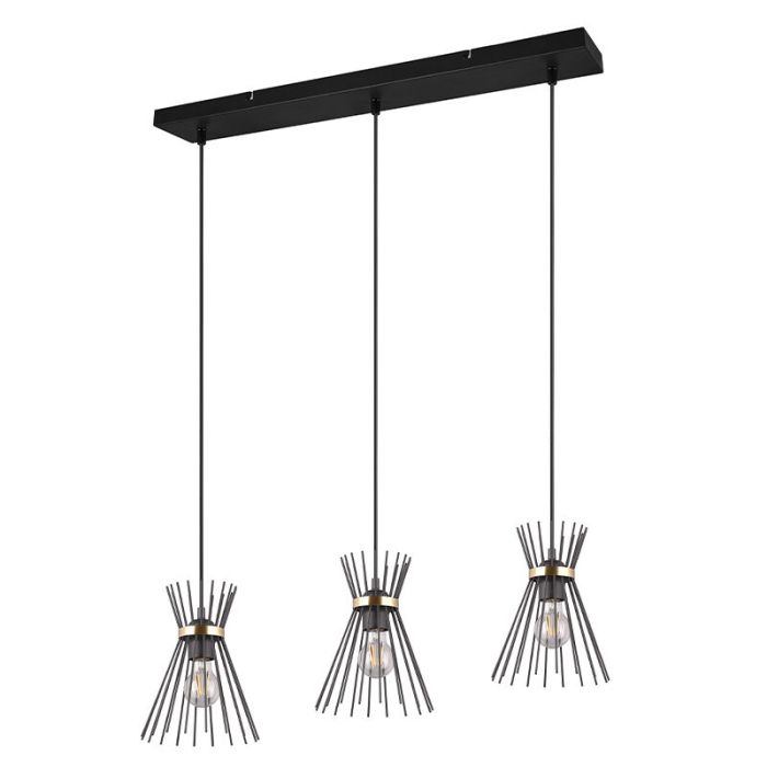 Schwarze Pendelleuchte Industrial, Fransiscus