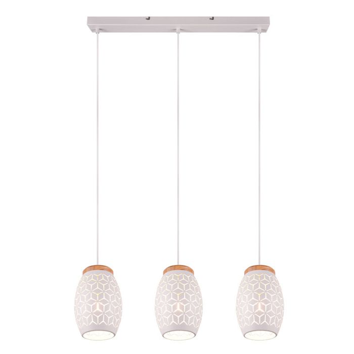 Weiße Pendelleuchte Modern, Delana