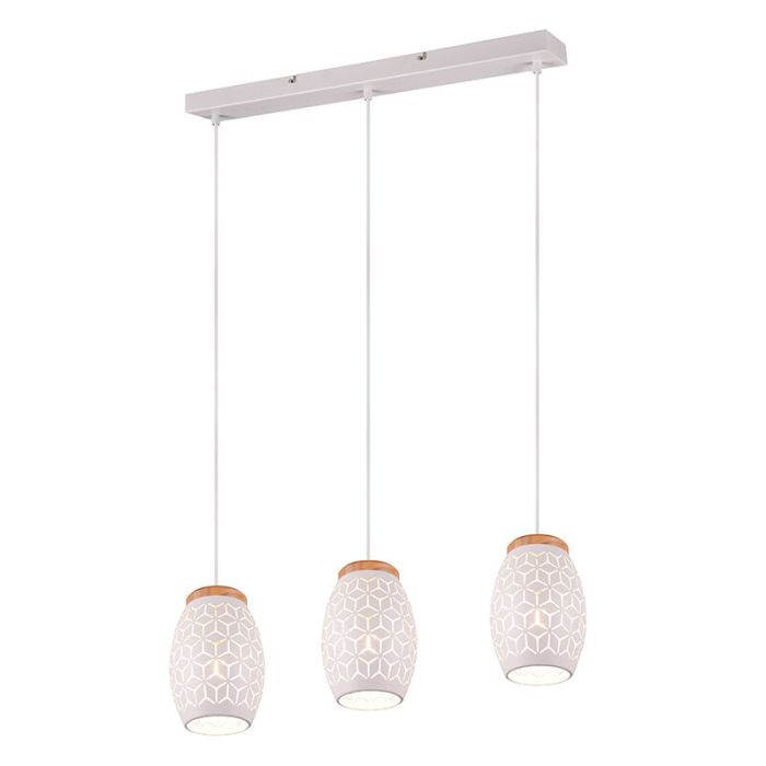 Weiße Pendelleuchte Modern, Delana