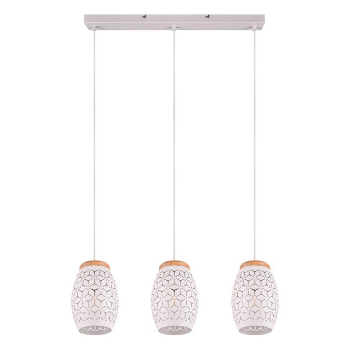 Weiße Pendelleuchte Modern, Delana