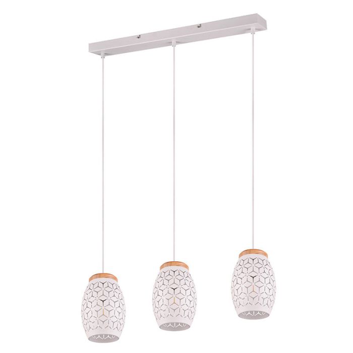 Weiße Pendelleuchte Modern, Delana