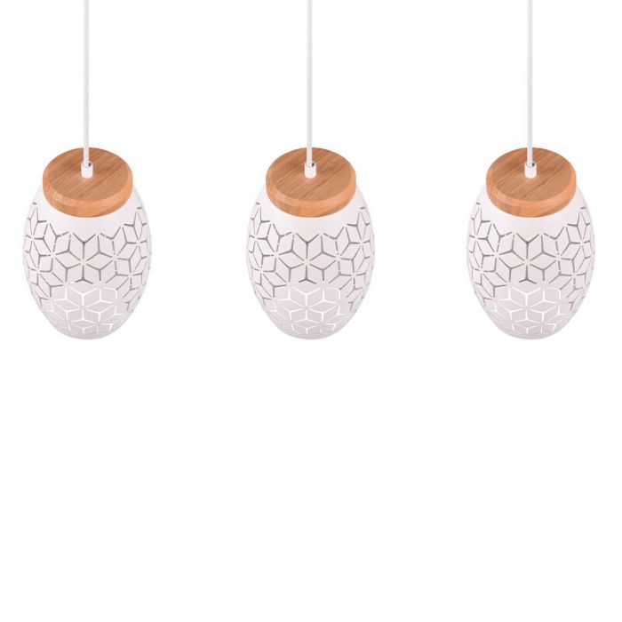 Weiße Pendelleuchte Modern, Delana