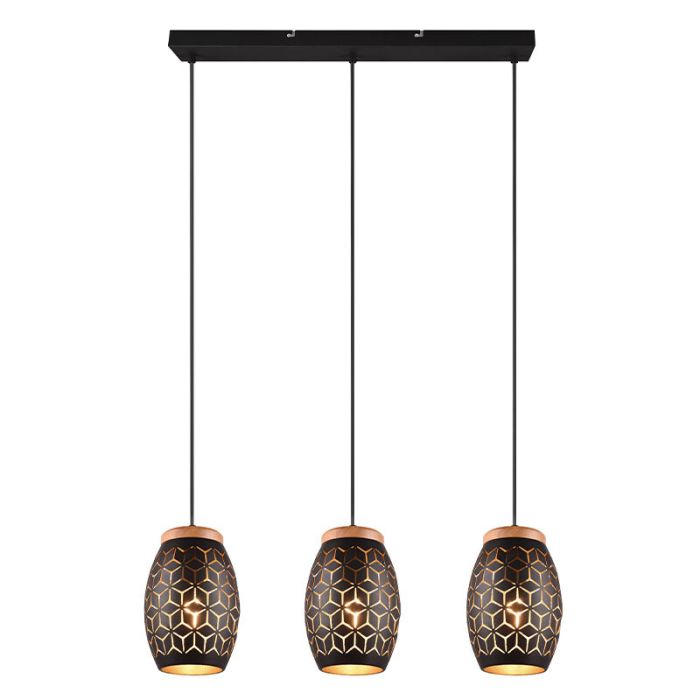 Schwarze Pendelleuchte Modern, Delana