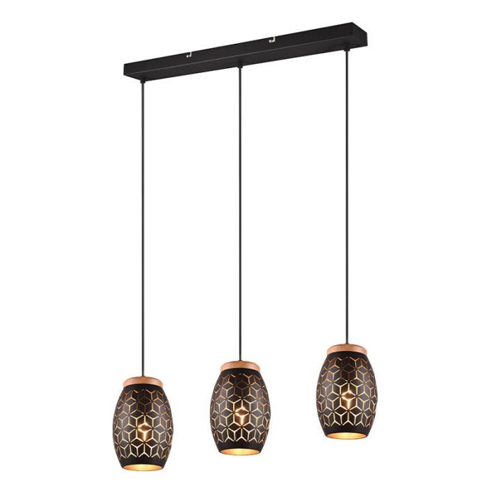 Schwarze Pendelleuchte Modern, Delana