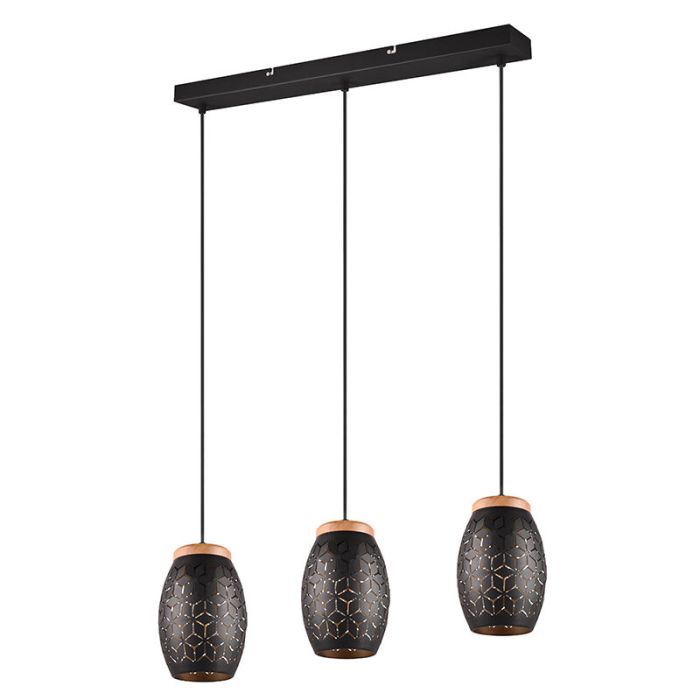 Schwarze Pendelleuchte Modern, Delana