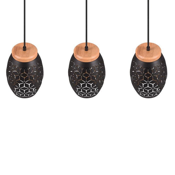 Schwarze Pendelleuchte Modern, Delana