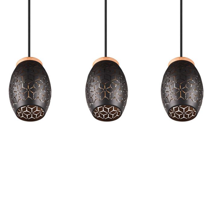 Schwarze Pendelleuchte Modern, Delana