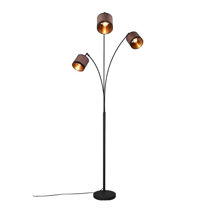 Taupe Bogenlampe Modern, Denley, mit Schalter