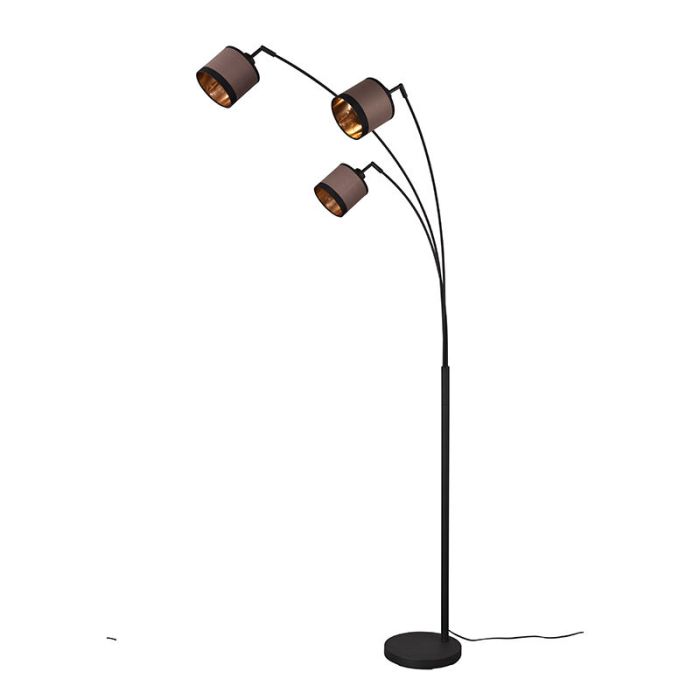 Taupe Bogenlampe Modern, Denley, mit Schalter