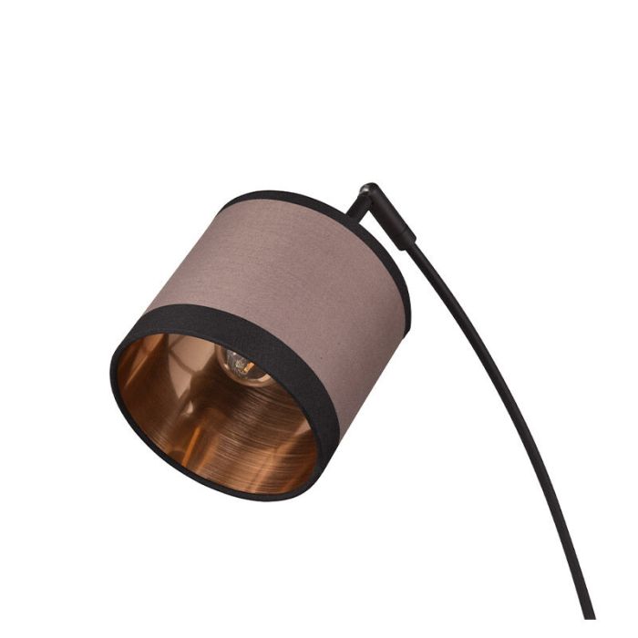 Taupe Bogenlampe Modern, Denley, mit Schalter