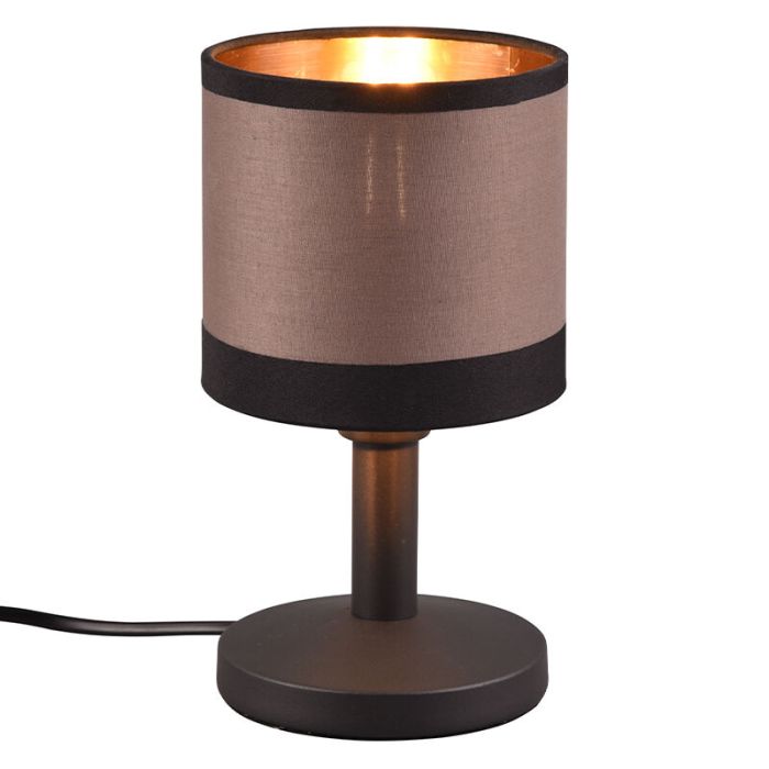 Taupe Tischleuchte Modern, Denley, mit Schalter