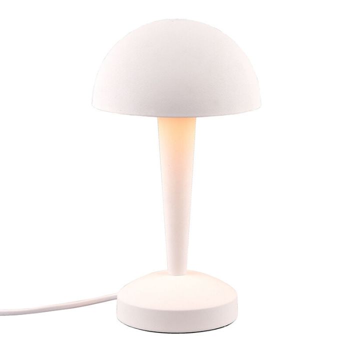 Weiße Tischleuchte Modern, Delila, mit Touch-Dimmer