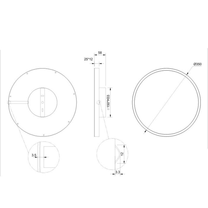 Weiße Deckenlampe Design, Gilbert, 20W, 3000K LED