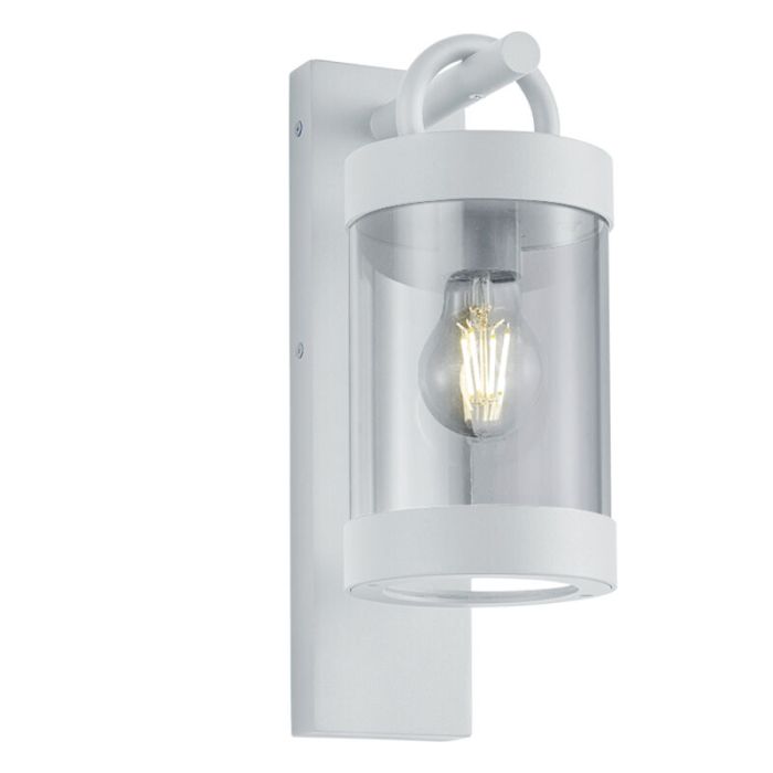 Weiße Außen Wandleuchte mit Dämmerungsmelder Modern, Sambesi, IP44