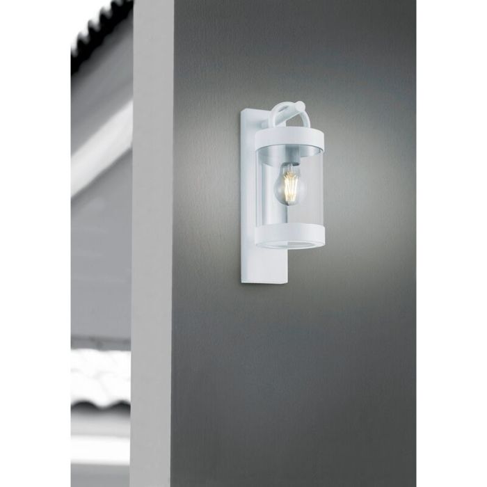 Weiße Außen Wandleuchte mit Dämmerungsmelder Modern, Sambesi, IP44