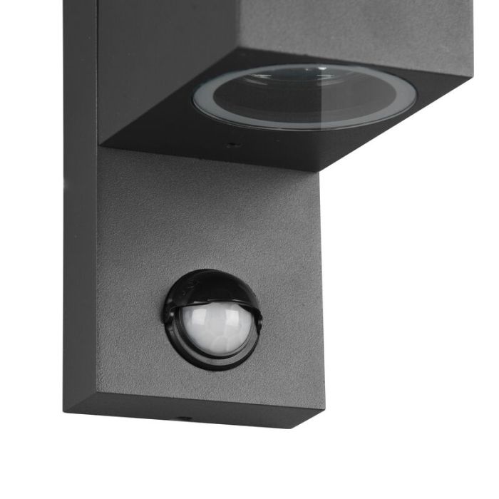Anthrazit Außen Wandleuchte mit Bewegungsmelder Modern, Laurien, IP44