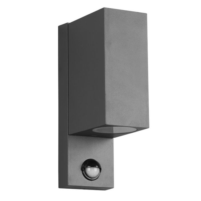Anthrazit Außen Wandleuchte mit Bewegungsmelder Modern, Laurien, IP44